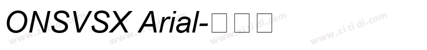 ONSVSX Arial字体转换